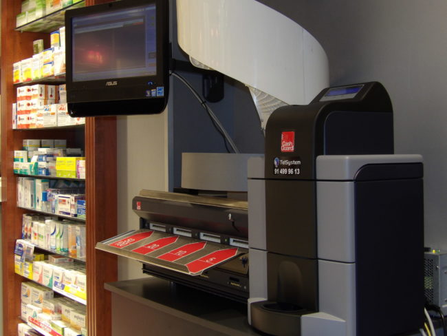Instalacion CashGuard en Farmacia Leganes – Telsystem distribuidor oficial Instalacion-CashGuard-en-Farmacia-Leganes
