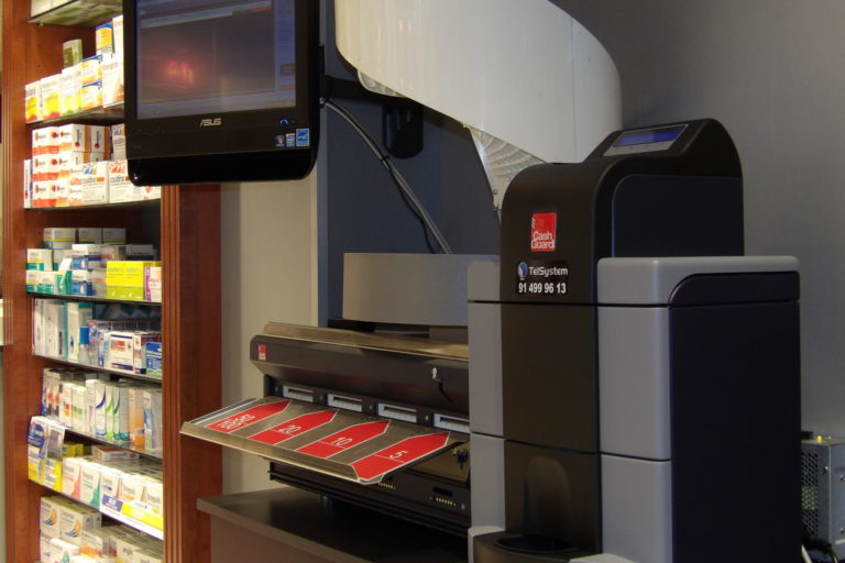 Instalacion CashGuard en Farmacia Leganes – Telsystem distribuidor oficial Instalacion-CashGuard-en-Farmacia-Leganes