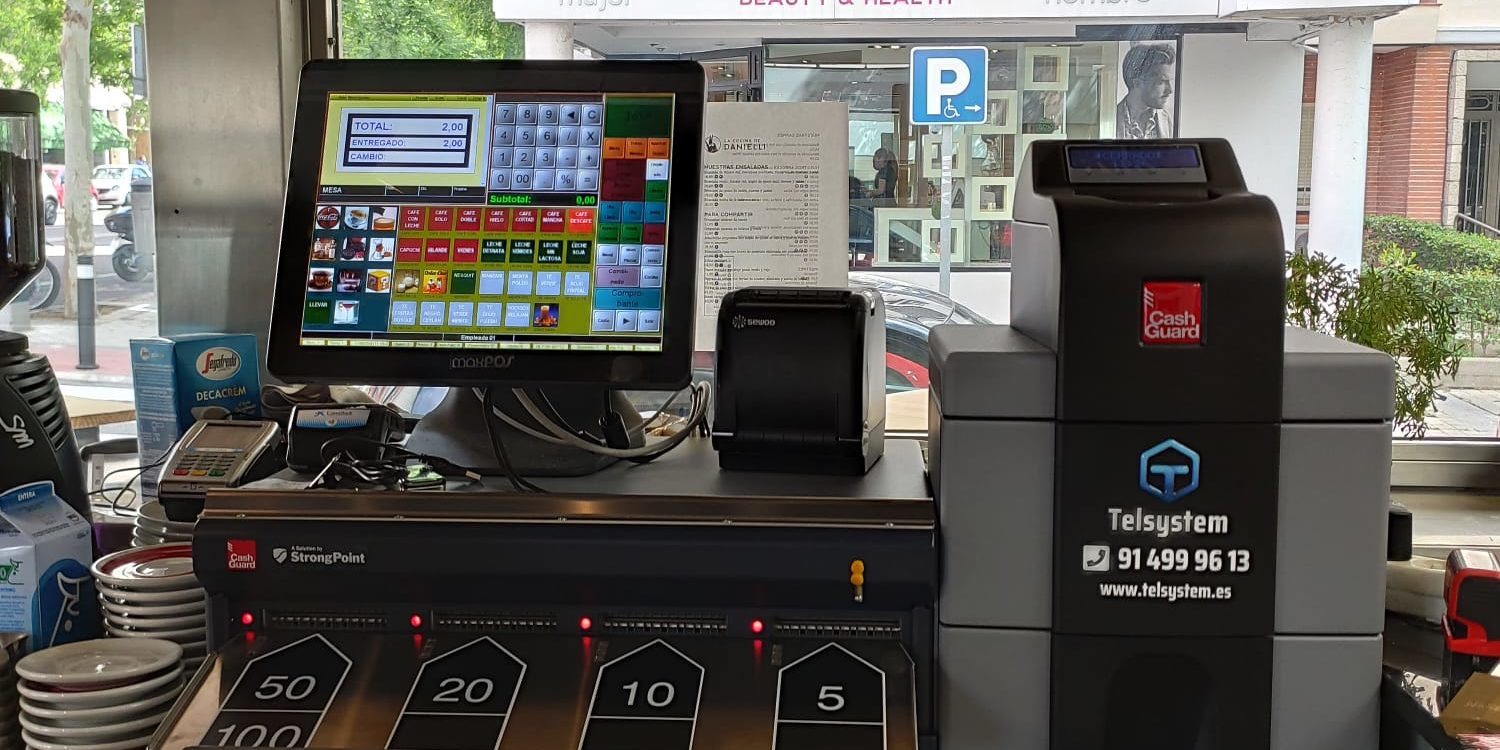 Instalación-de-CashGuard-en-restaurante-Danielli-Telsystem-distribuidor-oficial CashGuard-en-restaurante-italiano-madrid