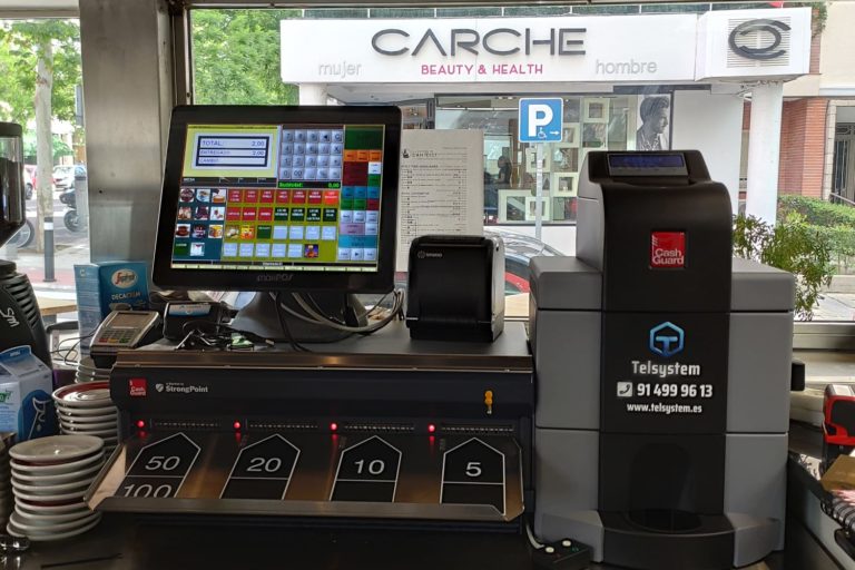 Instalación-de-CashGuard-en-restaurante-Danielli-Telsystem-distribuidor-oficial CashGuard-en-restaurante-italiano-madrid